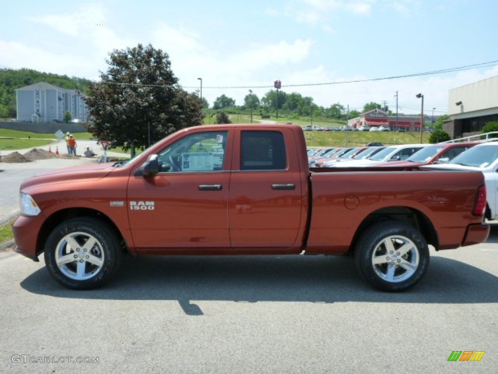 2013 1500 Express Quad Cab 4x4 - Copperhead Pearl / Black/Diesel Gray photo #2