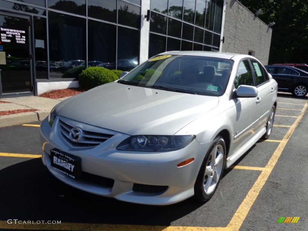 2004 MAZDA6 s Sport Wagon - Glacier Silver Metallic / Gray photo #1