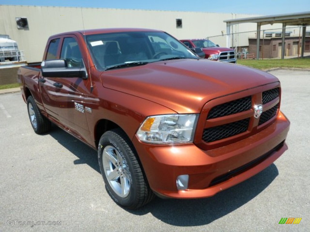 2013 1500 Express Quad Cab 4x4 - Copperhead Pearl / Black/Diesel Gray photo #8