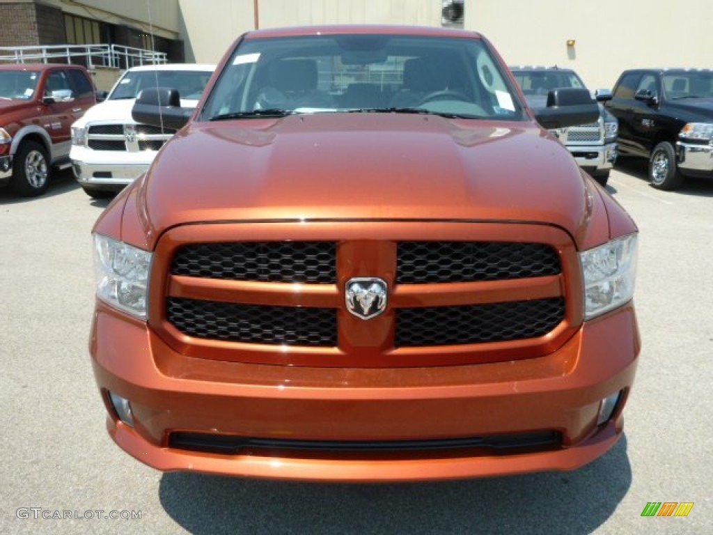 2013 1500 Express Quad Cab 4x4 - Copperhead Pearl / Black/Diesel Gray photo #9