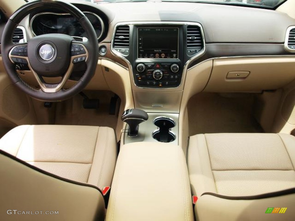 2014 Grand Cherokee Overland 4x4 - Bright White / Overland Vesuvio Indigo Blue/Jeep Brown photo #5