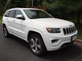 2014 Bright White Jeep Grand Cherokee Overland 4x4  photo #2