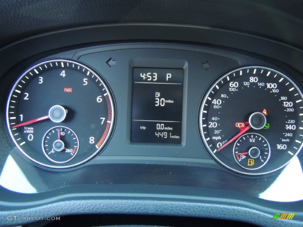 2013 Volkswagen Passat 2.5L S Gauges Photo #81903667