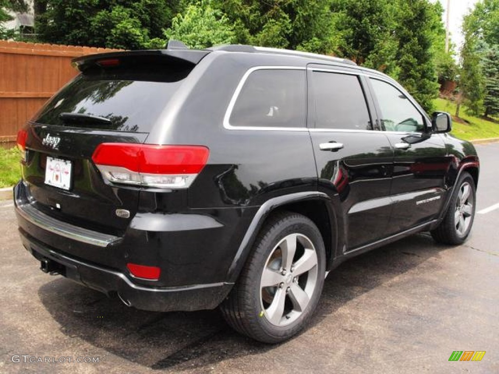 2014 Grand Cherokee Overland 4x4 - Brilliant Black Crystal Pearl / Overland Nepal Jeep Brown Light Frost photo #3