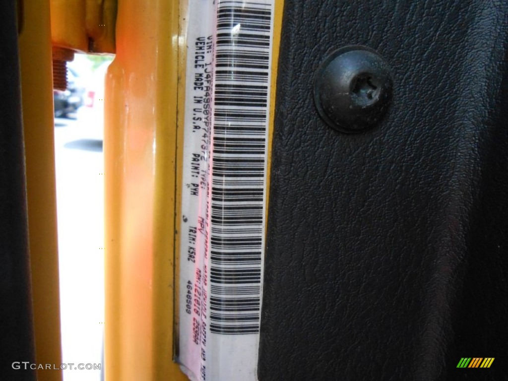 2000 Wrangler Color Code PYH for Solar Yellow Photo #81904793