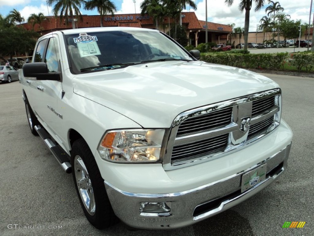 2011 Ram 1500 Big Horn Crew Cab - Bright White / Dark Slate Gray/Medium Graystone photo #2