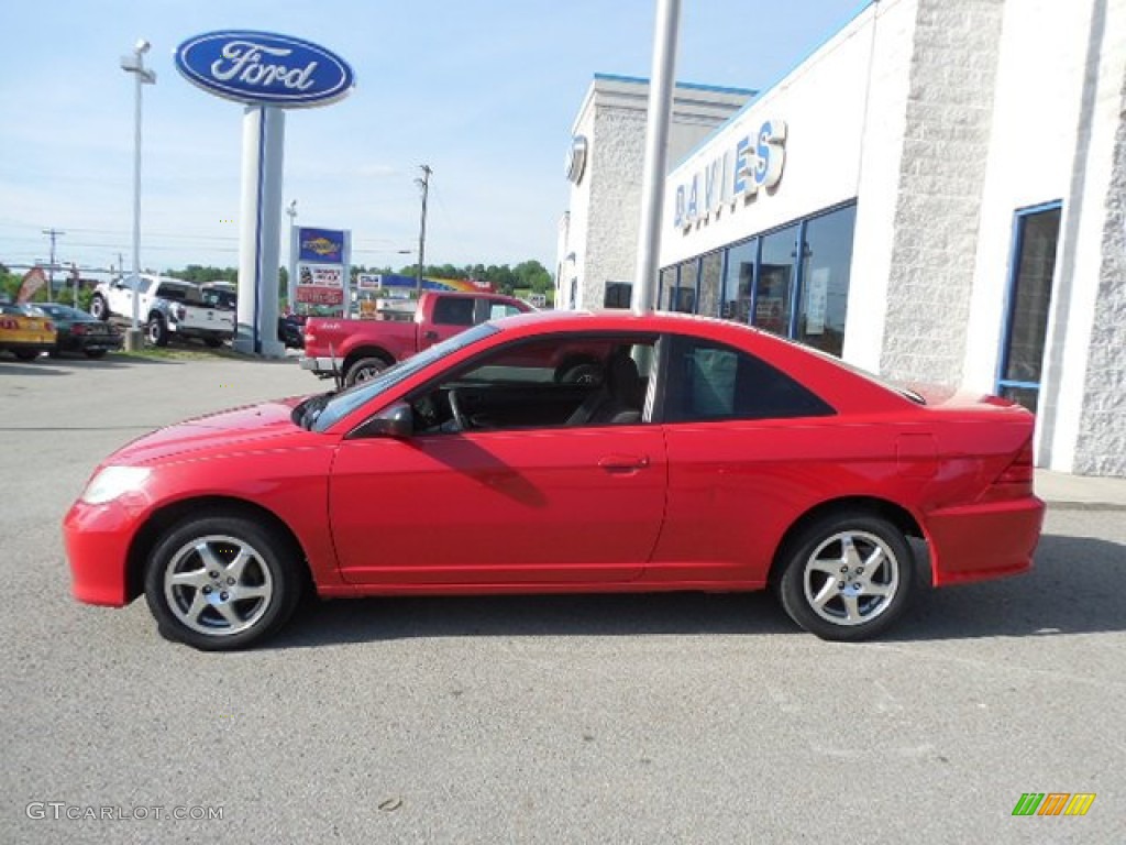 2004 Civic LX Coupe - Rally Red / Black photo #2