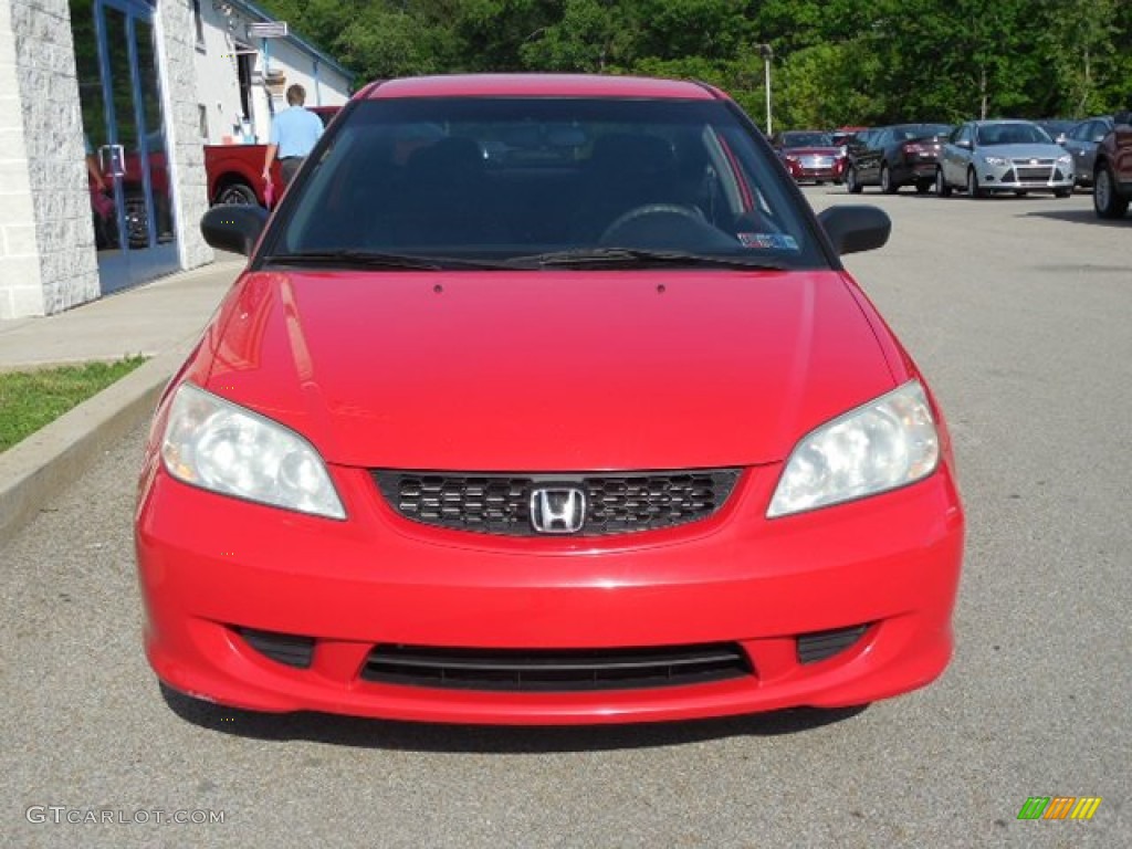 2004 Civic LX Coupe - Rally Red / Black photo #6
