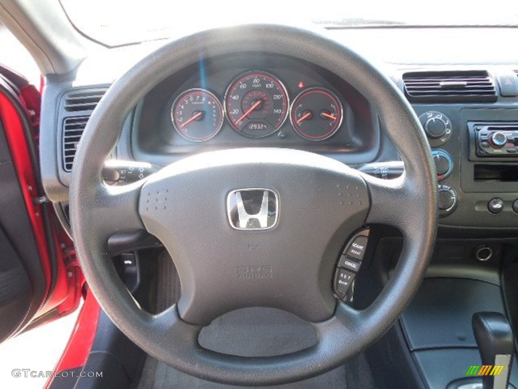 2004 Civic LX Coupe - Rally Red / Black photo #10
