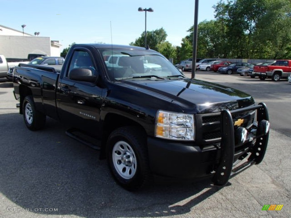 2012 Silverado 1500 Work Truck Regular Cab 4x4 - Black / Dark Titanium photo #4