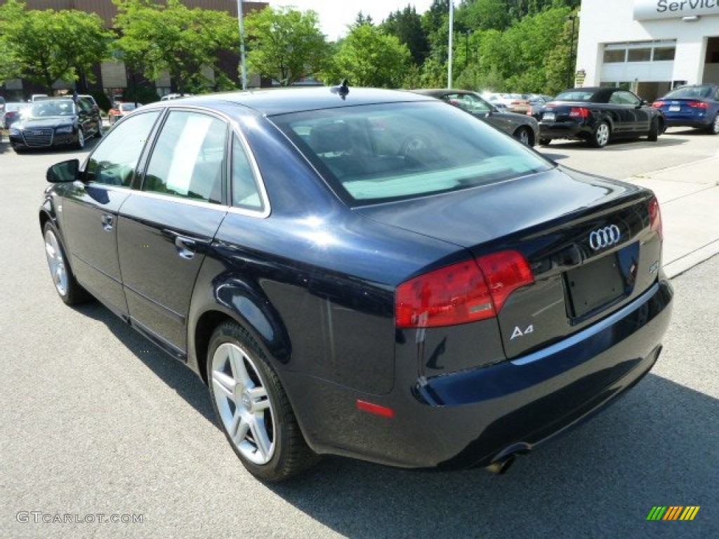 2008 A4 2.0T quattro Sedan - Deep Sea Blue Pearl Effect / Light Gray photo #3