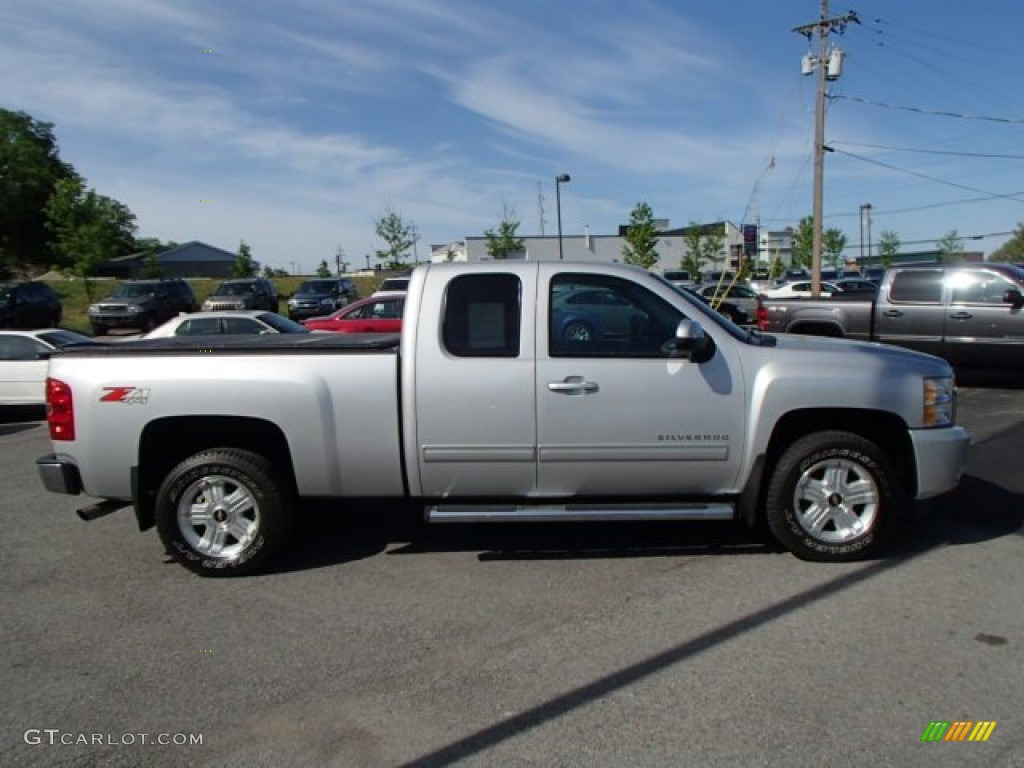 2011 Silverado 1500 LTZ Extended Cab 4x4 - Sheer Silver Metallic / Ebony photo #5