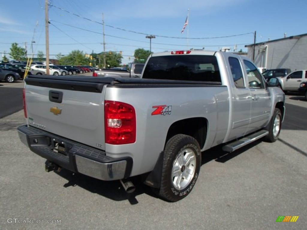 2011 Silverado 1500 LTZ Extended Cab 4x4 - Sheer Silver Metallic / Ebony photo #6