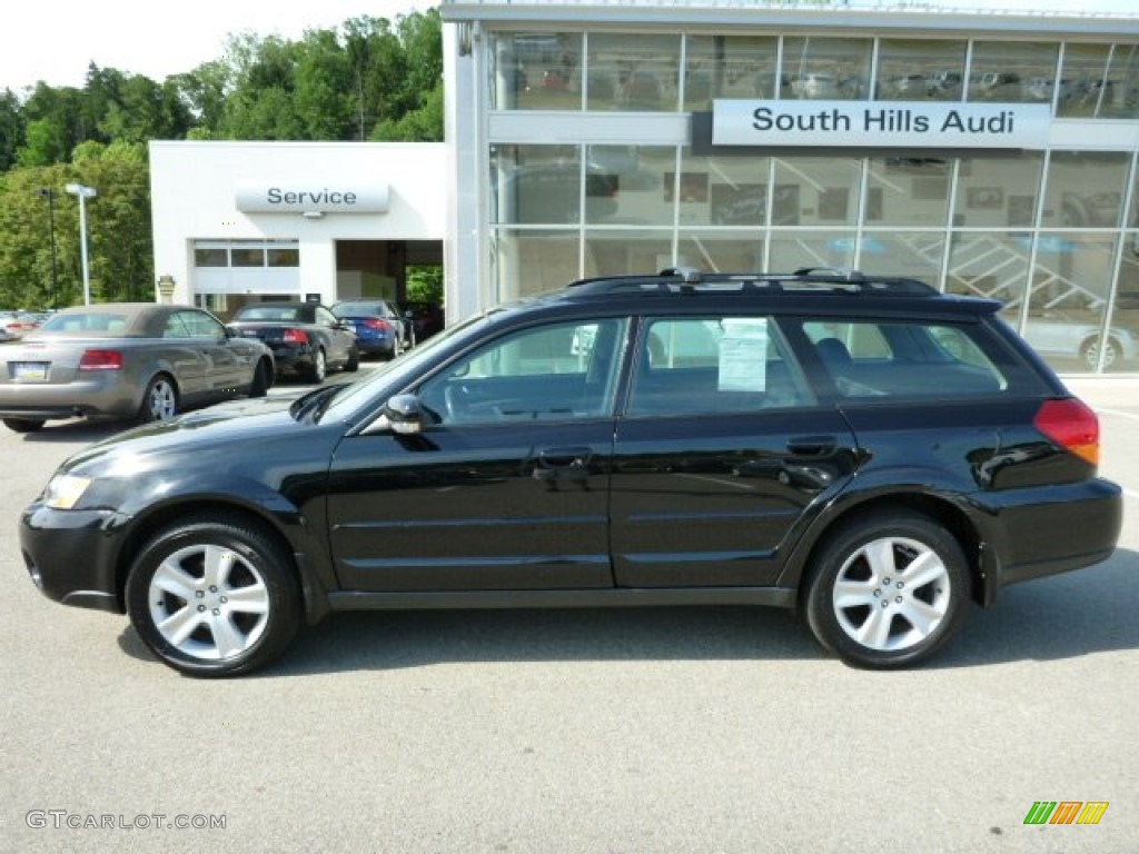 2005 Outback 2.5XT Limited Wagon - Obsidian Black Pearl / Off Black photo #2
