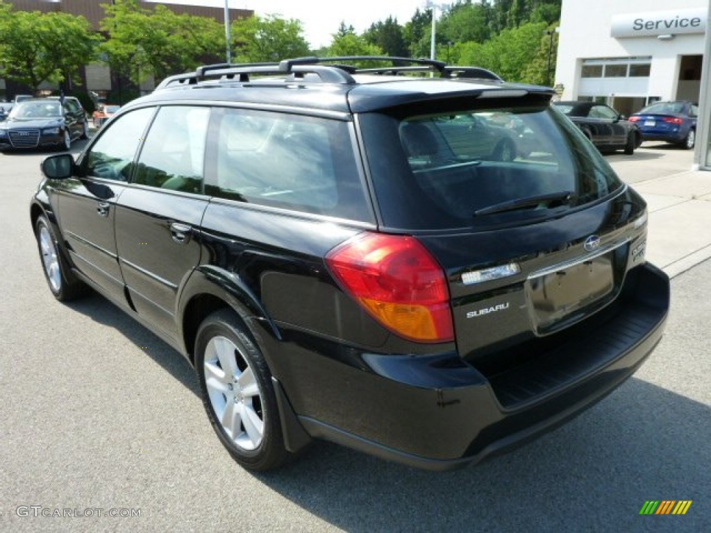 2005 Outback 2.5XT Limited Wagon - Obsidian Black Pearl / Off Black photo #3