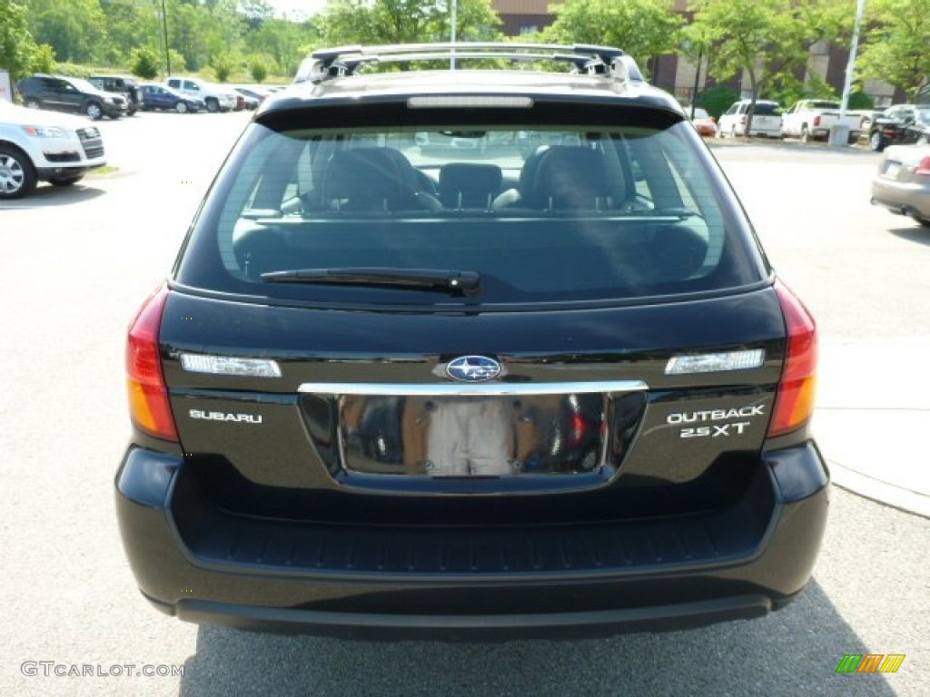 2005 Outback 2.5XT Limited Wagon - Obsidian Black Pearl / Off Black photo #4