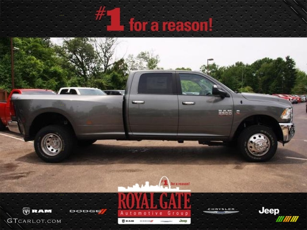 2013 3500 Big Horn Crew Cab 4x4 Dually - Mineral Gray Metallic / Black/Diesel Gray photo #1