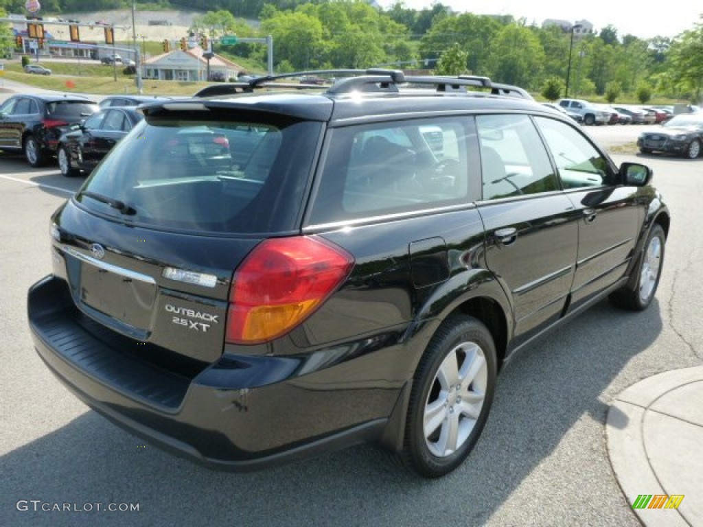 2005 Outback 2.5XT Limited Wagon - Obsidian Black Pearl / Off Black photo #5