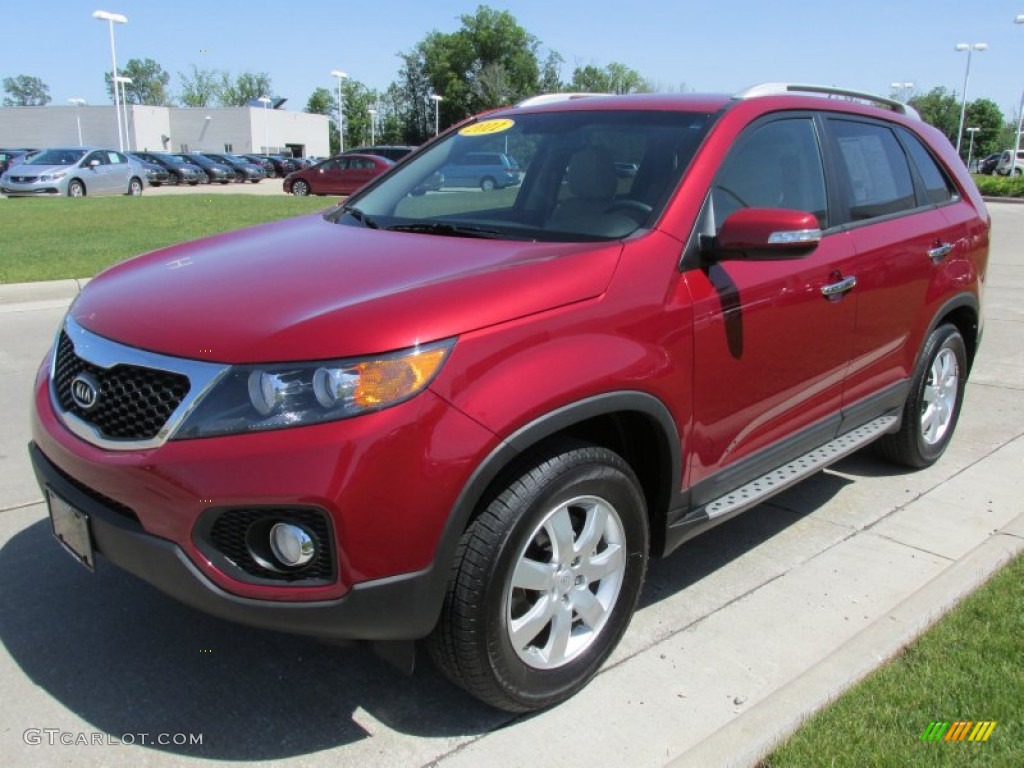 2011 Sorento LX - Spicy Red / Beige photo #7