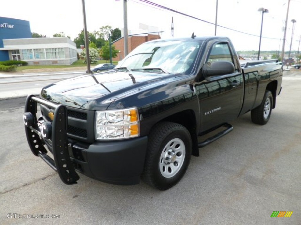 2012 Silverado 1500 Work Truck Regular Cab 4x4 - Black / Dark Titanium photo #3