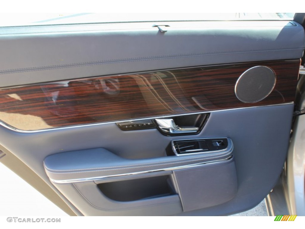 2011 Jaguar XJ XJL Navy Blue/Ivory Door Panel Photo #81914351