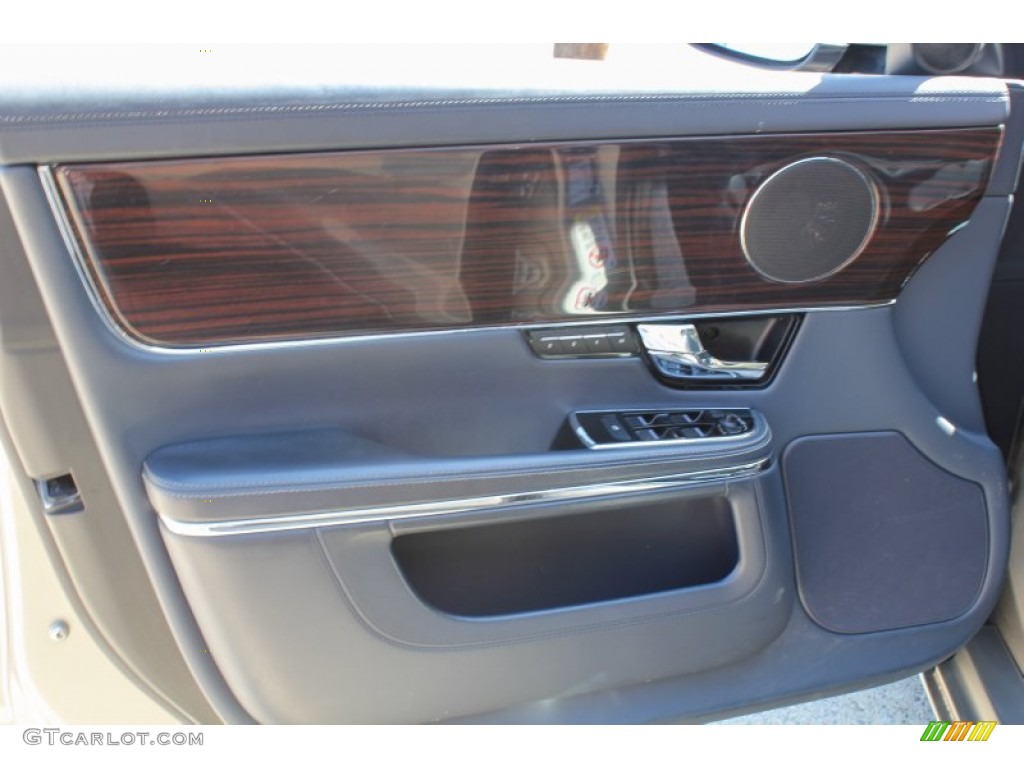 2011 Jaguar XJ XJL Navy Blue/Ivory Door Panel Photo #81914433