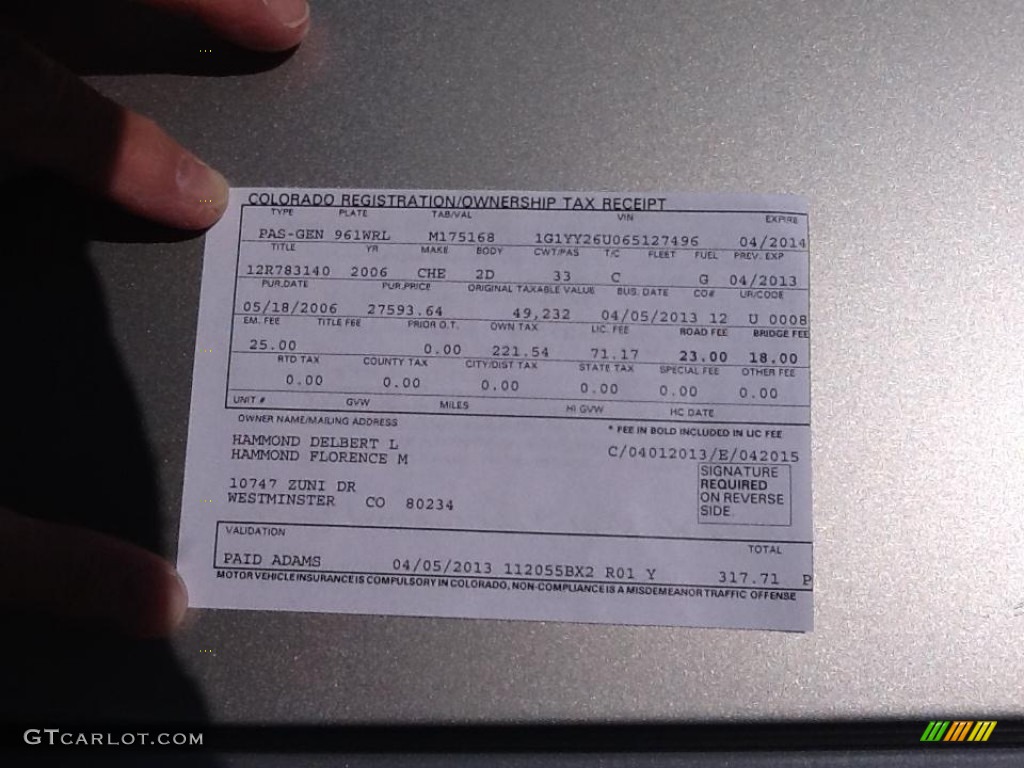 2006 Corvette Coupe - Machine Silver Metallic / Titanium Gray photo #6