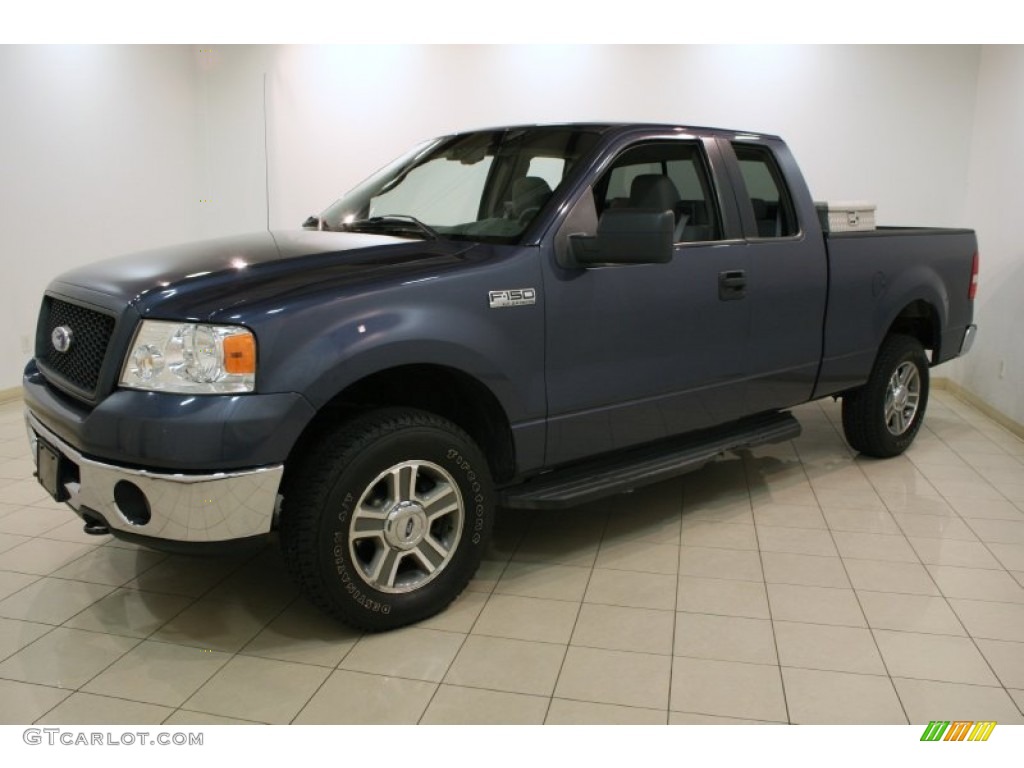 2006 F150 XLT SuperCab 4x4 - Medium Wedgewood Blue Metallic / Medium/Dark Flint photo #3
