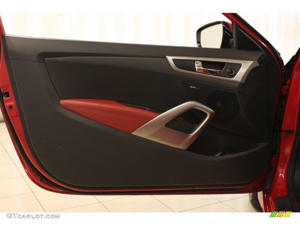 2012 Hyundai Veloster Standard Veloster Model Black/Red Door Panel Photo #81918862