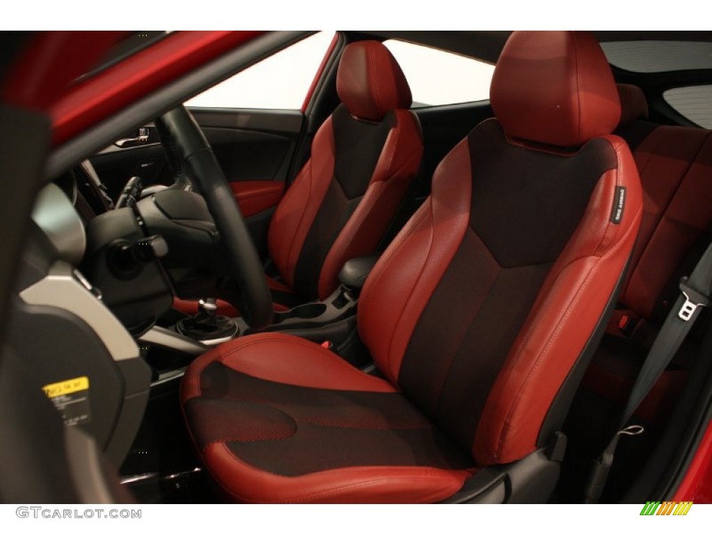 Black/Red Interior 2012 Hyundai Veloster Standard Veloster Model Photo #81918889