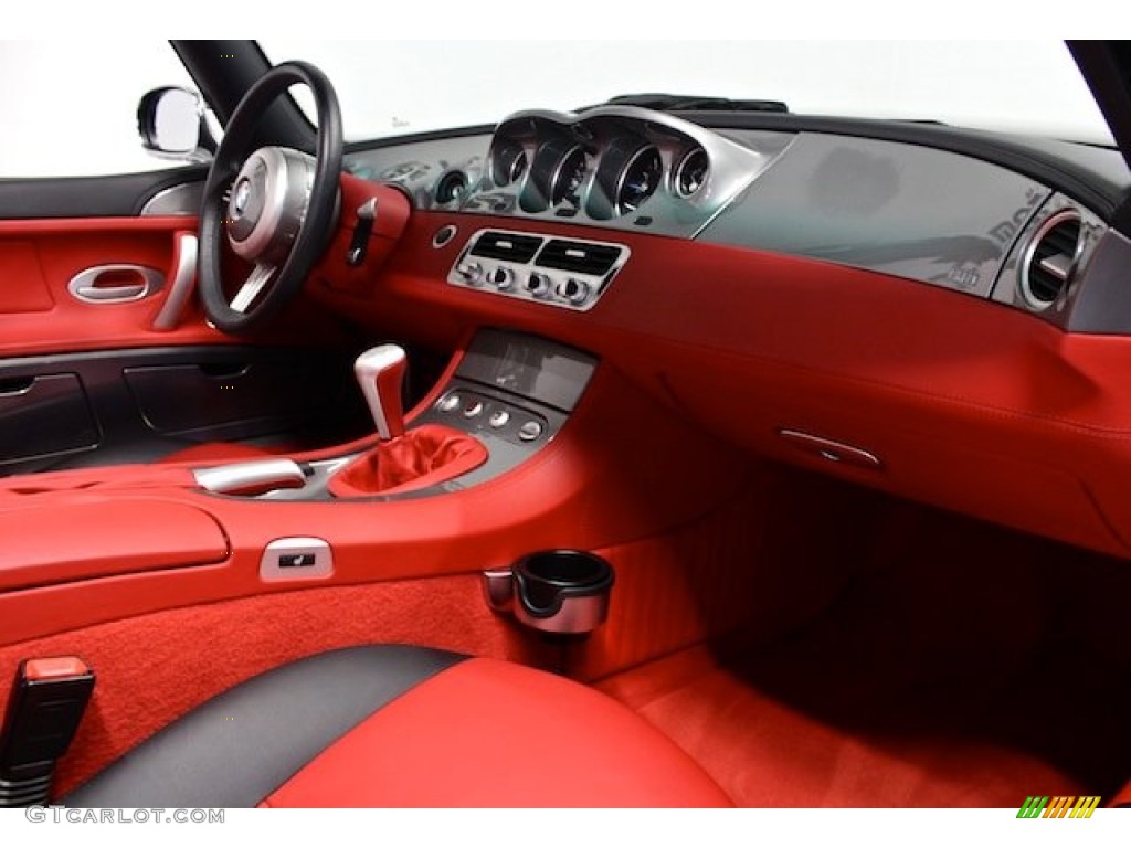 2000 BMW Z8 Roadster Sports Red/Black Dashboard Photo #81921463