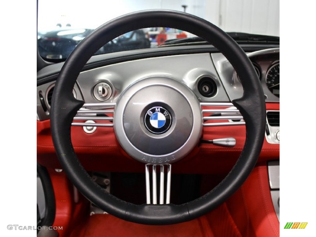 2000 BMW Z8 Roadster Sports Red/Black Steering Wheel Photo #81921508