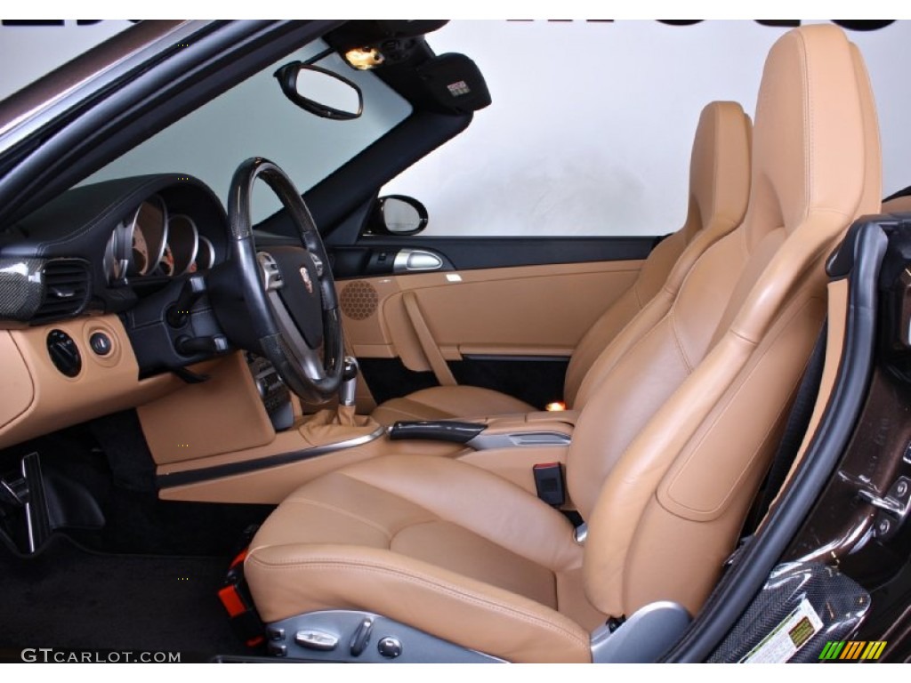 2008 911 Turbo Cabriolet - Macadamia Metallic / Black/Sand Beige photo #33