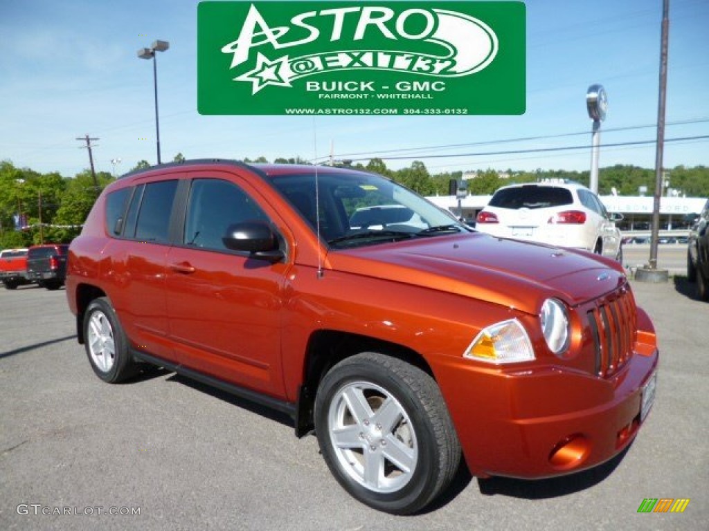 2010 Compass Sport 4x4 - Sunburst Orange Pearl / Dark Slate Gray photo #1