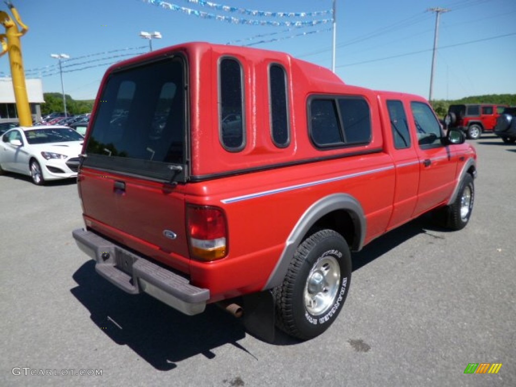 Bright Red 1997 Ford Ranger XLT Extended Cab 4x4 Exterior Photo #81925717
