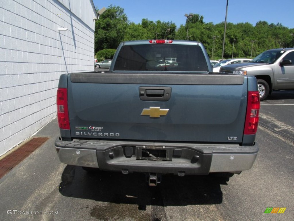 2011 Silverado 1500 LTZ Extended Cab 4x4 - Blue Granite Metallic / Ebony photo #7