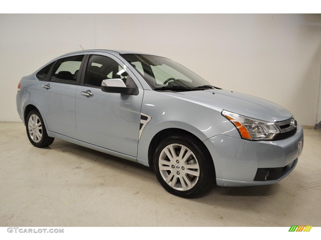 Light Ice Blue Metallic 2009 Ford Focus SEL Sedan Exterior Photo #81928771