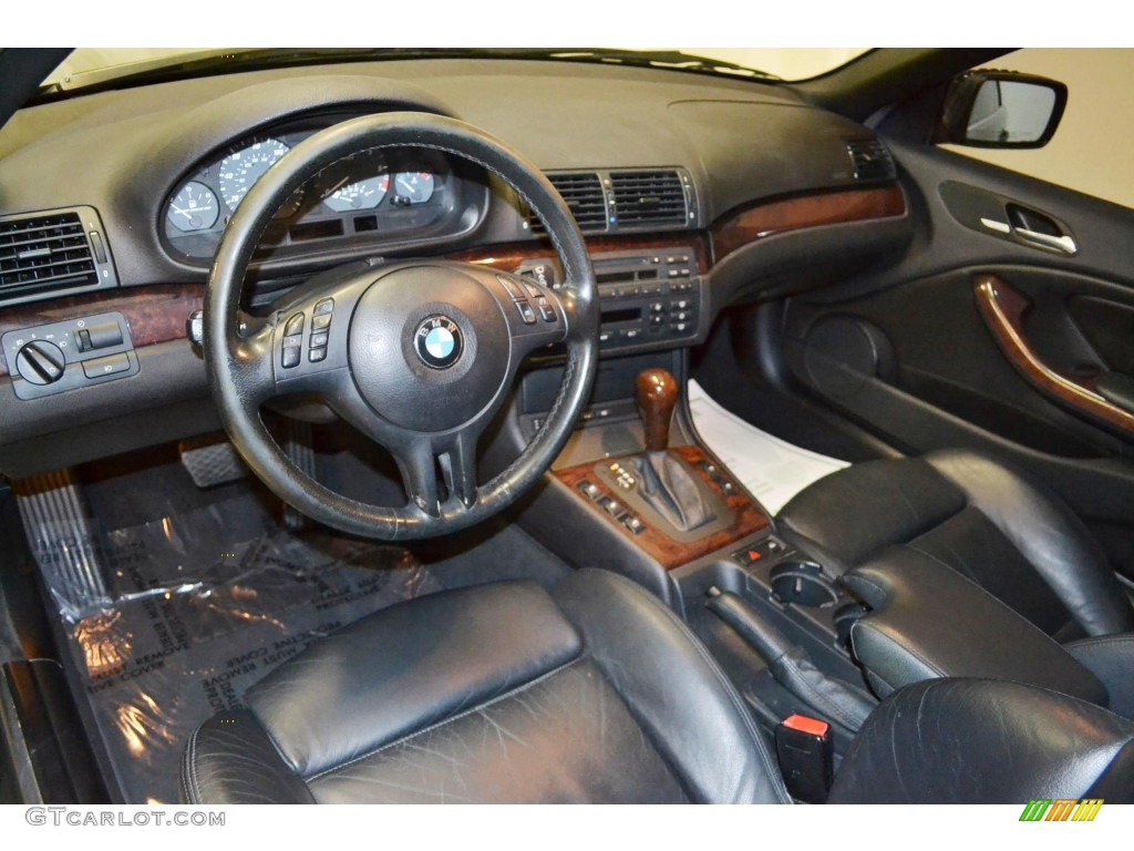 Black Interior 2004 BMW 3 Series 325i Convertible Photo #81929353