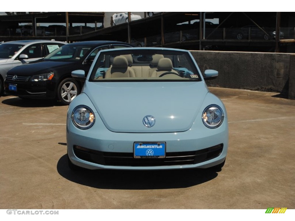 2013 Beetle 2.5L Convertible - Denim Blue / Beige photo #2