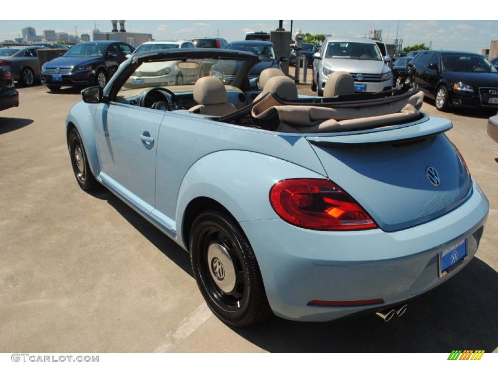 2013 Beetle 2.5L Convertible - Denim Blue / Beige photo #5