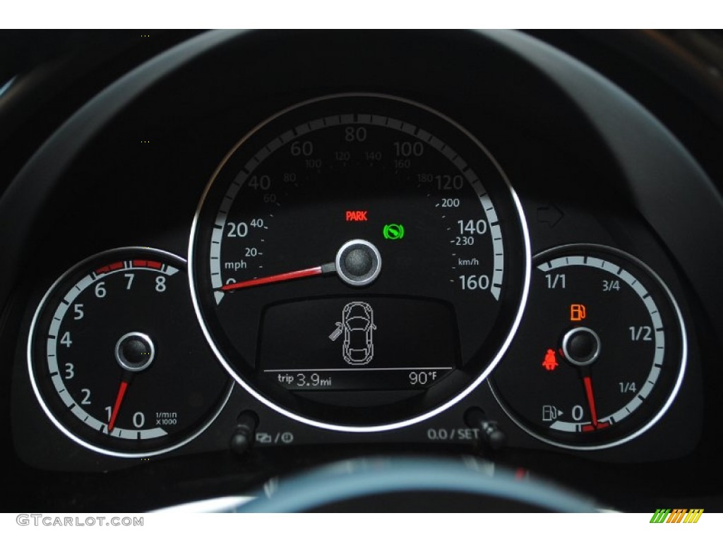 2013 Beetle 2.5L Convertible - Denim Blue / Beige photo #21