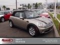 2010 Sparkling Silver Metallic Mini Cooper Convertible  photo #1