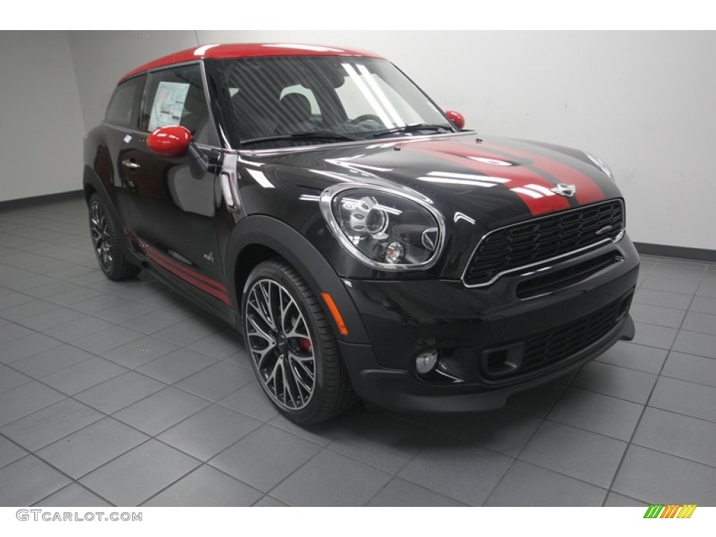 2013 Cooper John Cooper Works Paceman All4 AWD - Absolute Black / Championship Lounge Leather/Red Piping photo #1