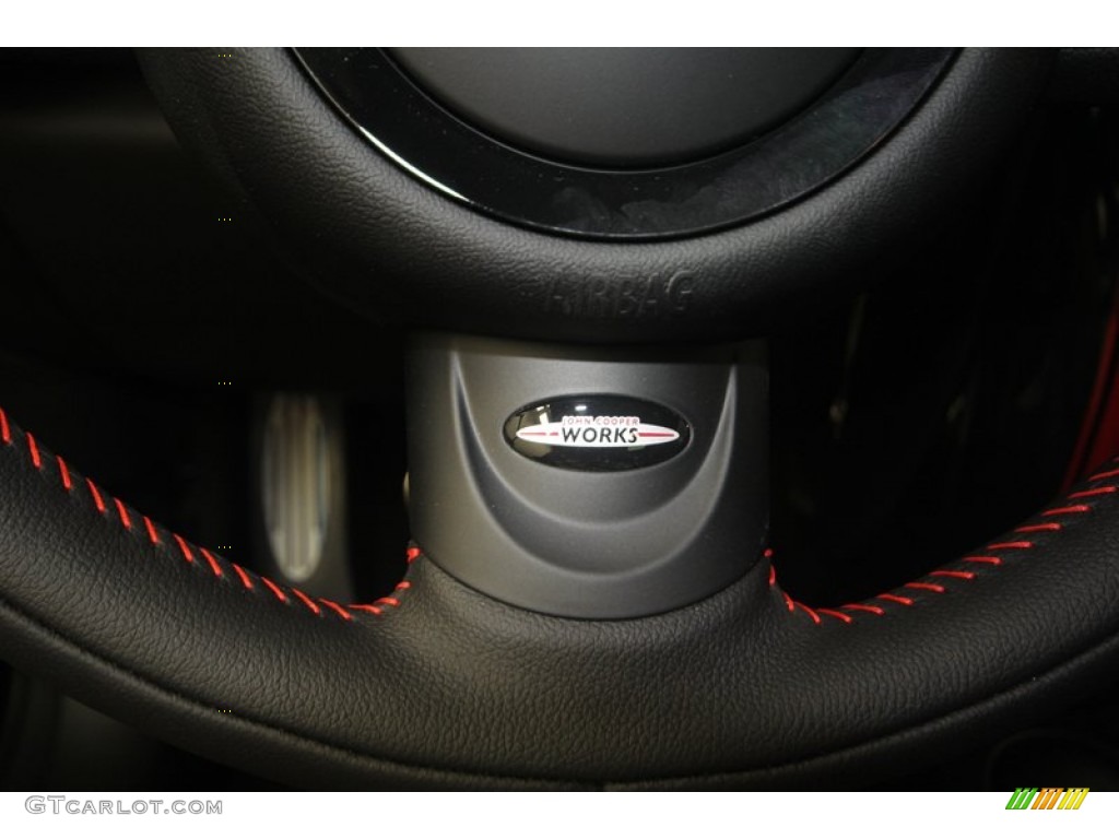 2013 Cooper John Cooper Works Paceman All4 AWD - Absolute Black / Championship Lounge Leather/Red Piping photo #25