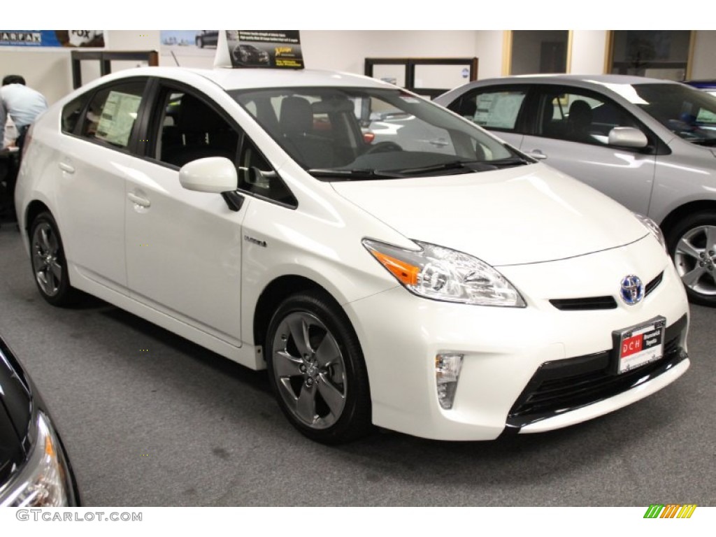 2013 Prius Persona Series Hybrid - Blizzard White Pearl / Dark Gray photo #1