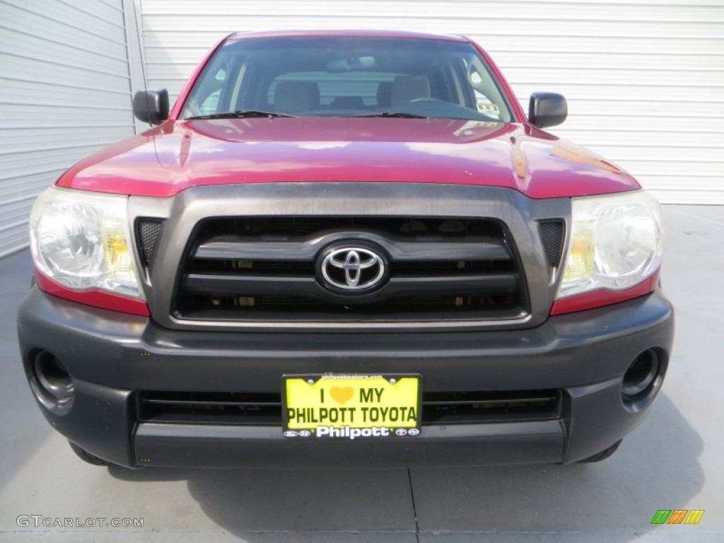 2007 Tacoma V6 PreRunner TRD Sport Double Cab - Impulse Red Pearl / Taupe photo #8