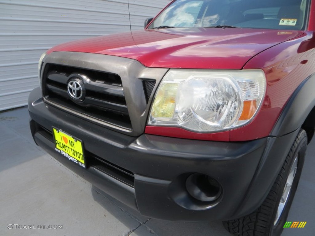 2007 Tacoma V6 PreRunner TRD Sport Double Cab - Impulse Red Pearl / Taupe photo #11
