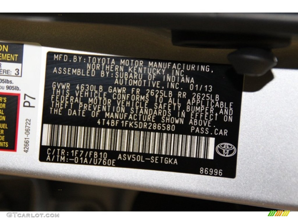 2013 Camry XLE - Classic Silver Metallic / Ash photo #9