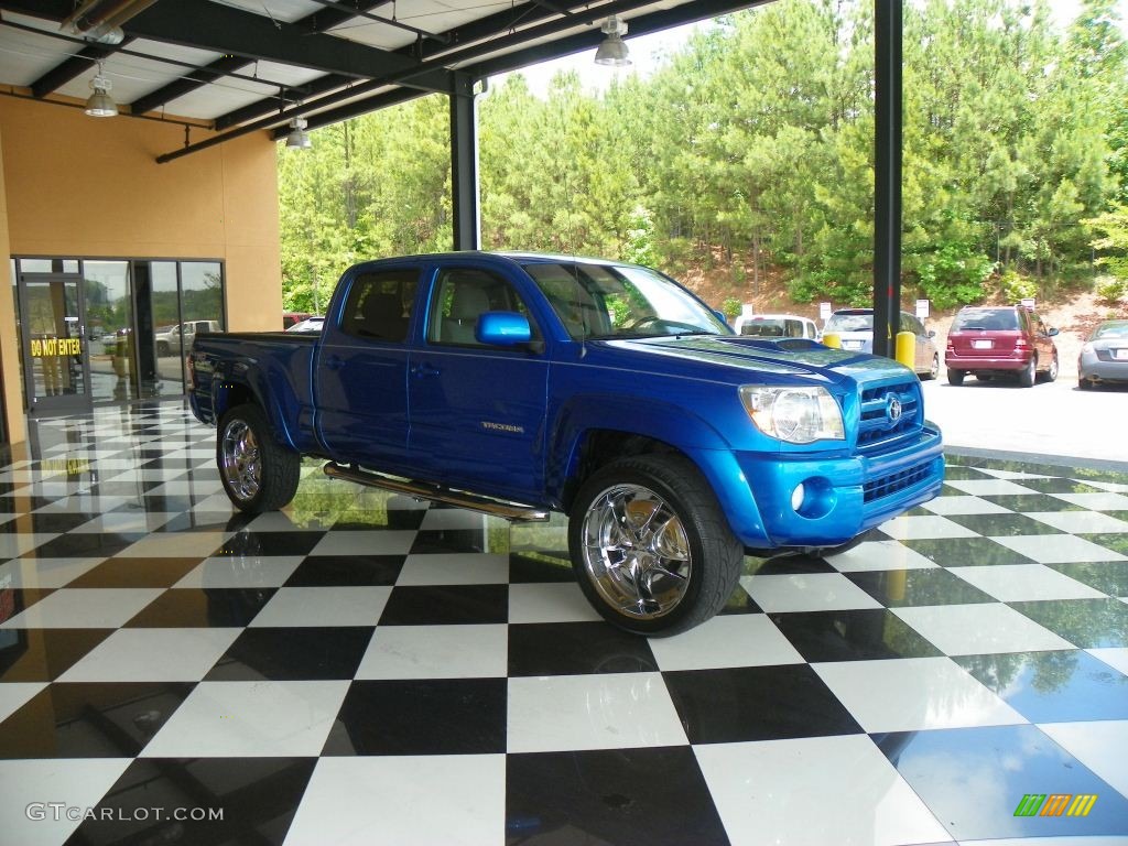 2007 Tacoma V6 PreRunner TRD Sport Double Cab - Speedway Blue Pearl / Graphite Gray photo #1