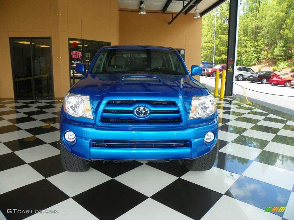 2007 Tacoma V6 PreRunner TRD Sport Double Cab - Speedway Blue Pearl / Graphite Gray photo #2
